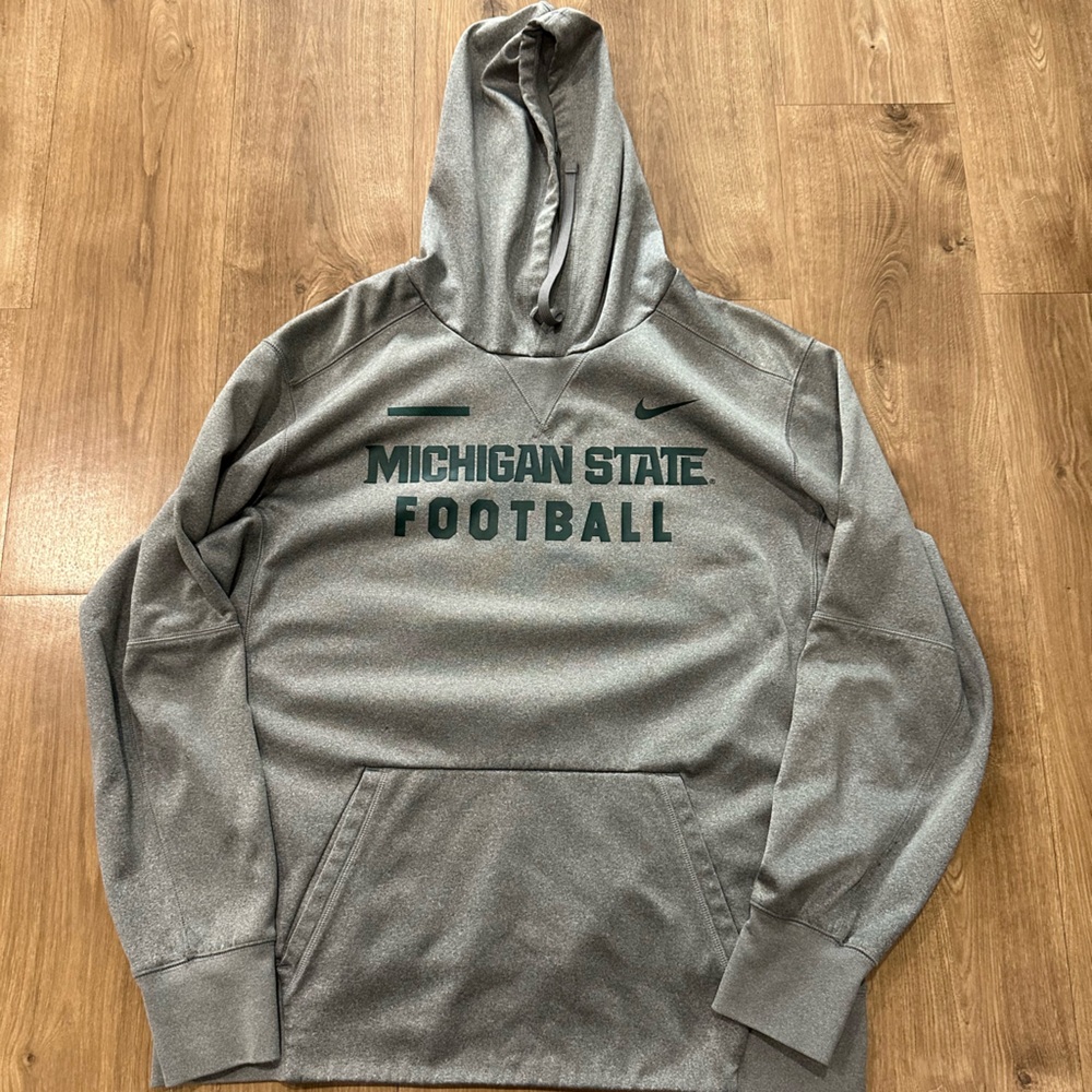 Nike Gray Michigan State Football Pullover